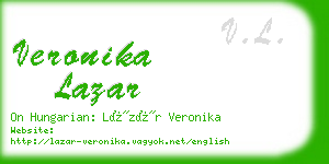 veronika lazar business card